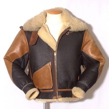 Giacca da volo in pelle Vanson B-3 usata taglia 36-38 marrone combinato lunghezza 63 cm