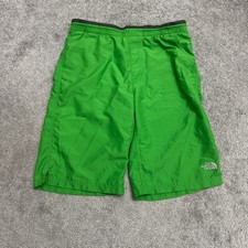 The North Face Swim Trunks Board Shorts Boys Large Green Mesh Lined Activewear