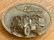 VINTAGE 1982 ***HALLIBURTON*** 1916 FWD PUMP TRUCK LTD EDTN BUCKLE