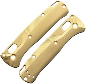 Flytanium Fits Mini Bugout Crossfade Scales For Benchmade Stonewashed Brass Y912