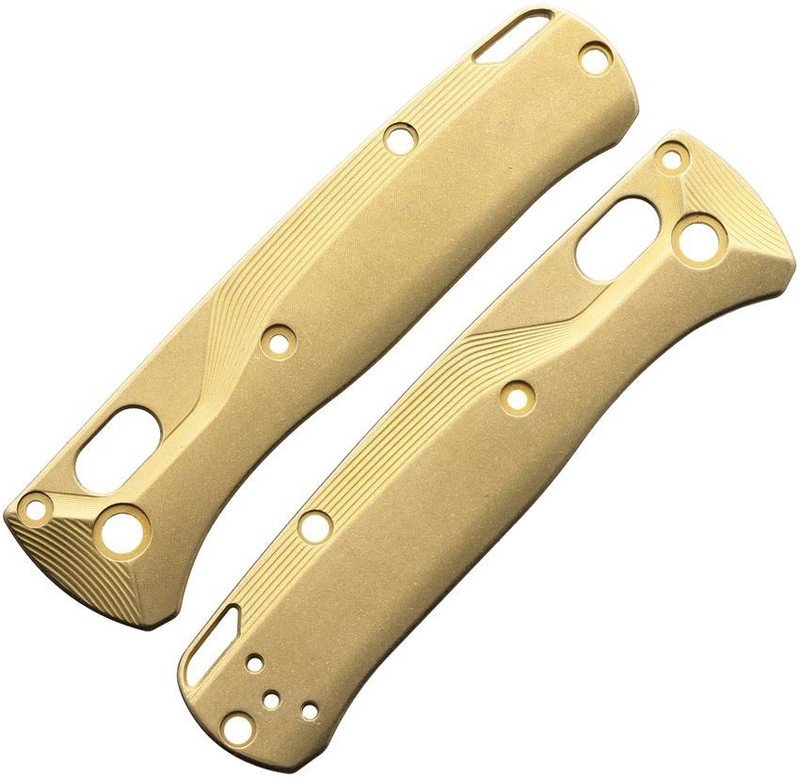 Flytanium Fits Mini Bugout Crossfade Scales For Benchmade Stonewashed Brass Y912
