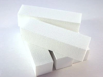 Set: 4 weiße Buffer ✅ Profi Schleifblöcke 100 /100 ✅ auch für Stamping geeignet