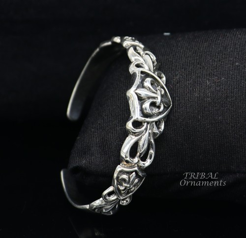 925 sterling silver customized adjustable tribal cuff bracelet kada cuff98 - Picture 7 of 8