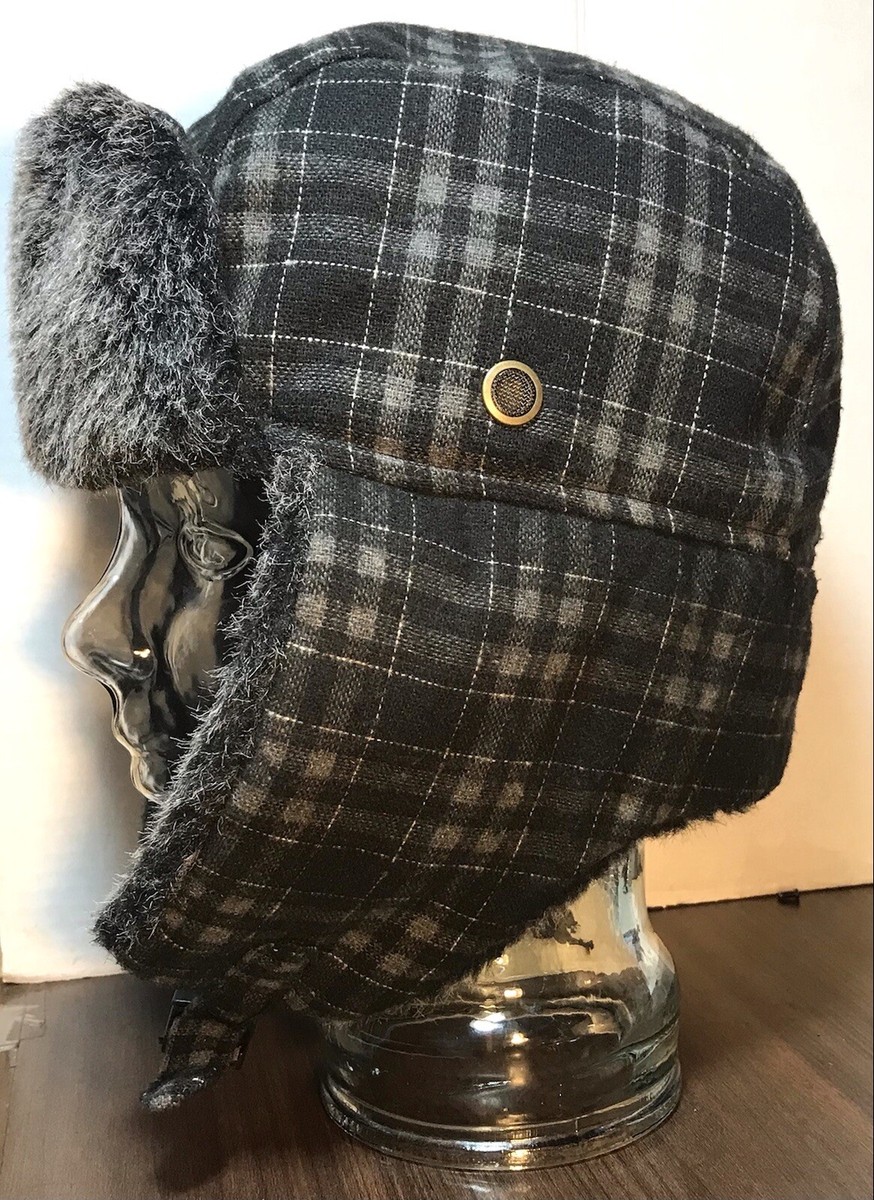 PIERRE CARDIN Classic Trapper Hat Faux Fur Deer-hunter Ear Flaps
