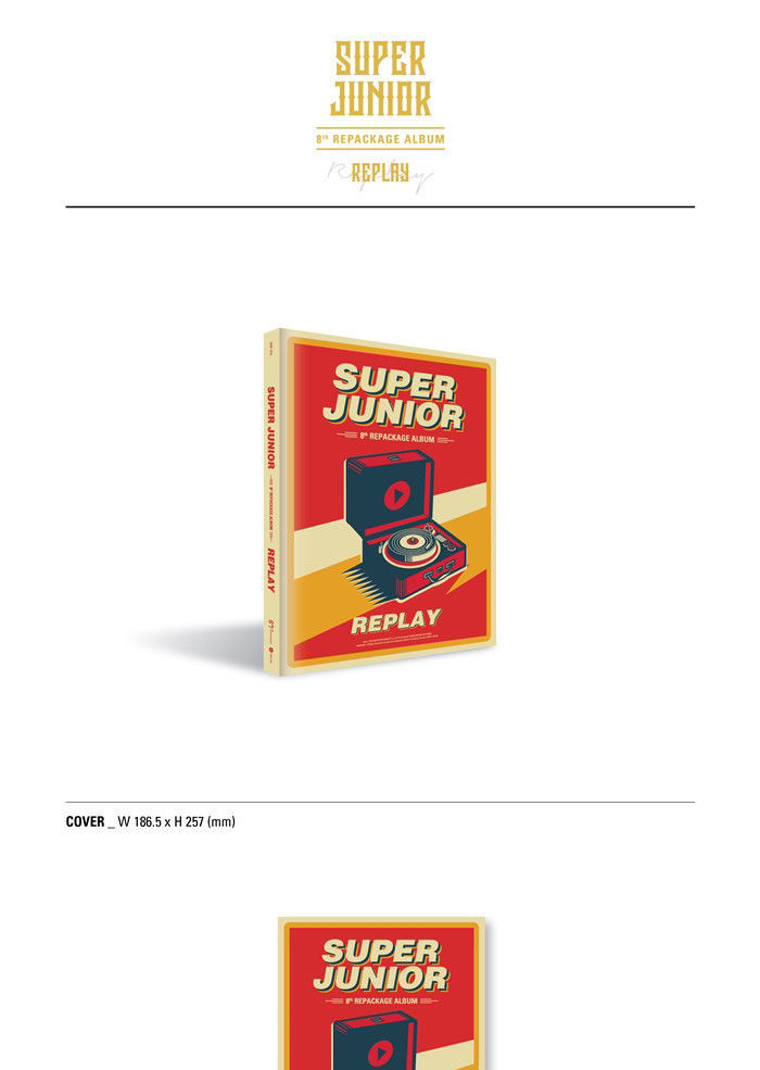 SUPER JUNIOR [REPLAY] 8th Repackage Album NORMAL/SPECIAL CD+POSTER