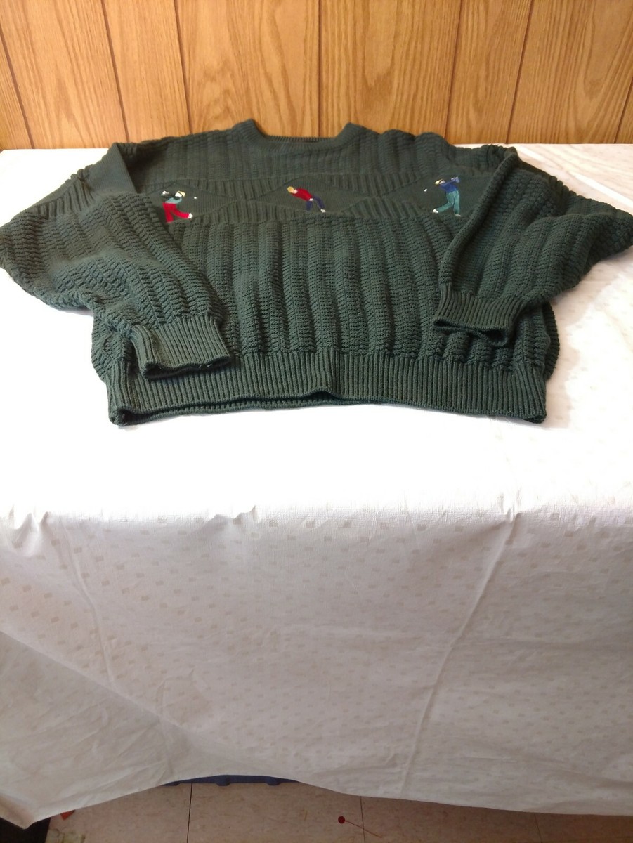 超人気】GOLF刺繍スウェット 深緑×ネイビー ARCHITECT Lサイズ