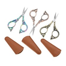 Sewing Embroidery Scissors 3 Colour Shears for Snipping Embroidery Threads Cut