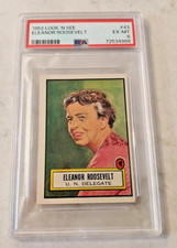 1952 TOPPS / LOOK 'N SEE - #43 ELEANOR ROOSEVELT - PSA EX-MT 6 - FAMOUS WOMEN.