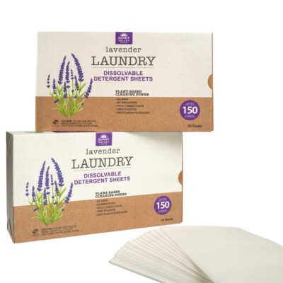 Sunny Valley Orchard 300-Load Laundry Dissolvable Detergent Sheets - Lavender