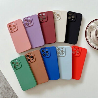 Hülle für iPhone 14 13 12 11 Pro Max XS X 8 SE Stoßfest Silikon Cover Farben