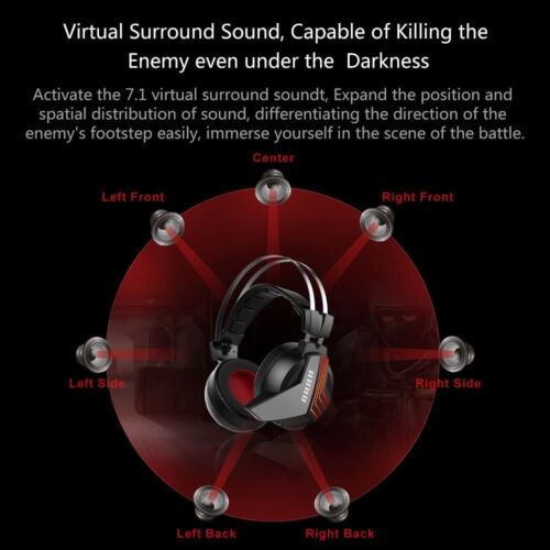 New Wireless USB Gaming Over Ear Headphone Headset for PC PS4 PS5 Switch Laptop - Picture 3 of 7