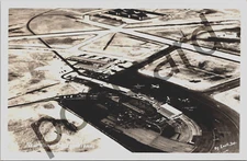 NEW YORK INTERNATIONAL AIRPORT, aerial view, Enell Inc. RPPC postcard jj285