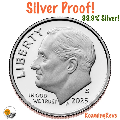 2025 S *SILVER PROOF* Roosevelt 10c Dime 99.9% Silver U.S. Mint Coin!