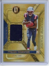 Tyquan Thornton 2022 gold standard Rookie Patch Newly Minted /399 SP Patriots RC