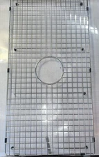 Rear Drain Sink Bottom Grid Protector 29.5” X 15.5”Stainless Steel