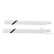 1 Pair 550mm Glassy Carbon Fiber Main Rotor Blades Propelelr for RC Helicopter