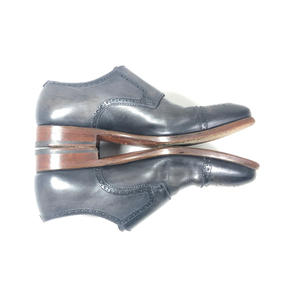 Magnanni Kenton Double Monk Cap Toe Shoe, Grafito, sz 8 | eBay