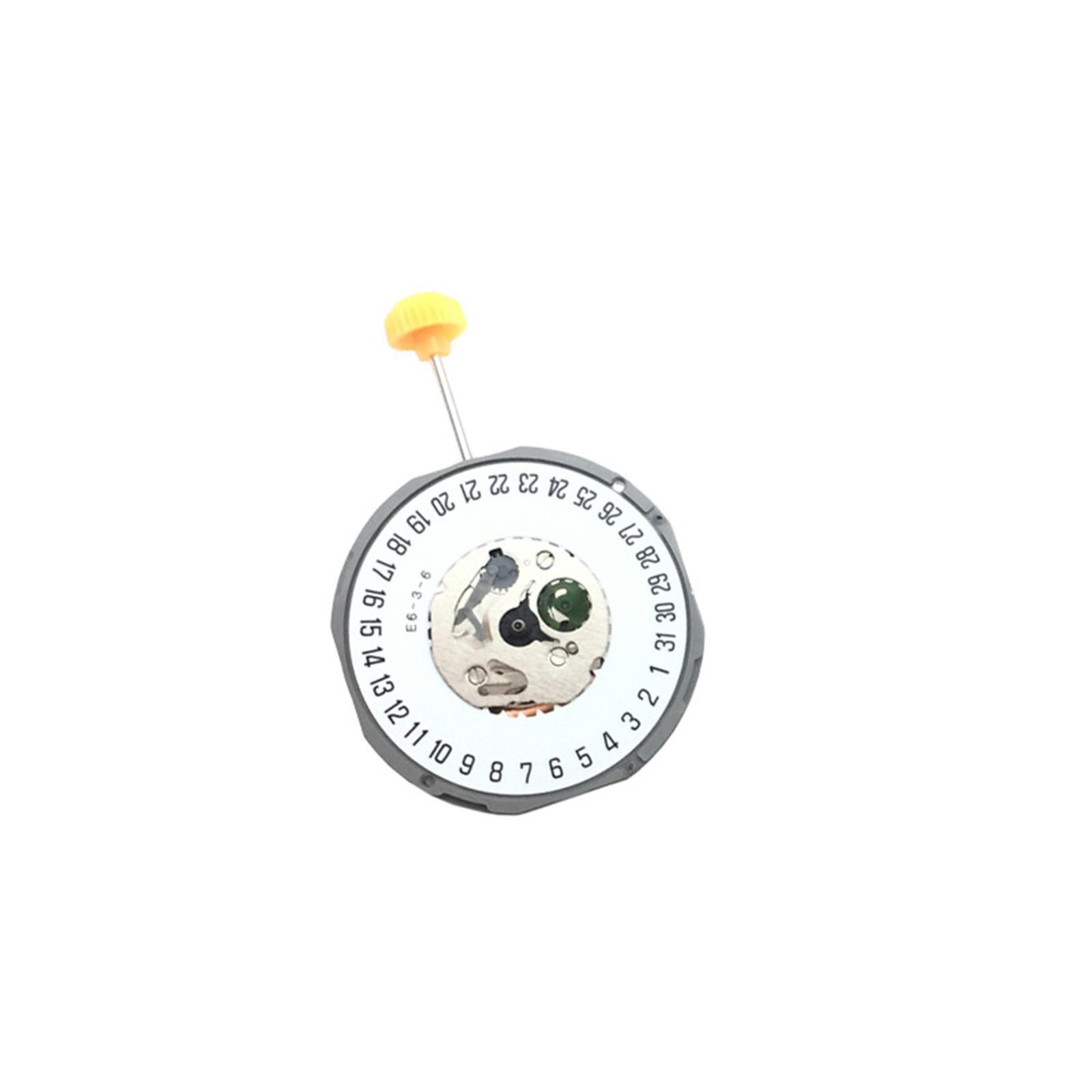 Quartz 3-Pin Watch Movement Repair Date at 6 with Adjusting Stem for Miyota 1M12