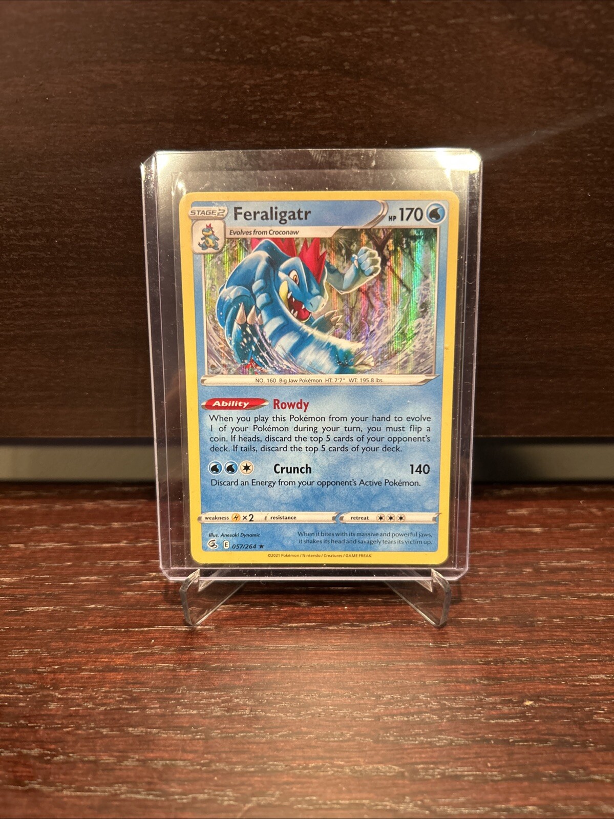 Feraligatr 057/264 NM Holo Fusion Strike Near Mint Foil Pokemon TCG Card 57/264