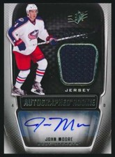 2011-12 SPx Autographed Rookie John Moore RC Auto Jersey 617/799 #175