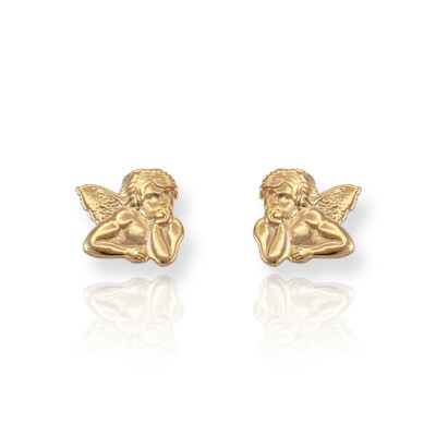 Ohrstecker 14 Karat Gelbgold Amor Engel