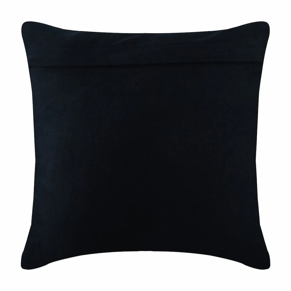 Квадратный декоративный диван подушка чехол черный 16 «x 16» искусственной замши - ярко-розовый розовый - Изображение 3 из 3