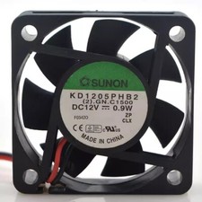 SUNON KD1205PHB2 5015 D12V 0.9W 5CM 2-Wire Silent Cooling Fan