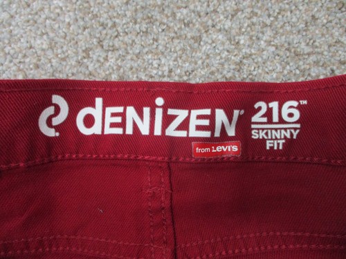 Levis Denizen 216 Jeans 14 Girls Youth Size Red Denim Skinny Fit Stretch Modern - Picture 10 of 14