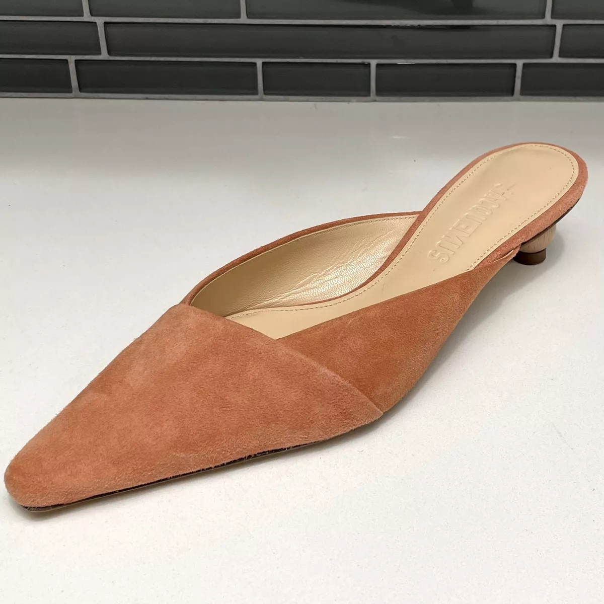 Camel suede deals mules