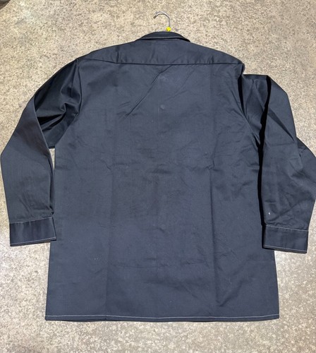 FB County Long Sleeve Solid Black with white stitch Flannel Shirt - Picture 2 of 2