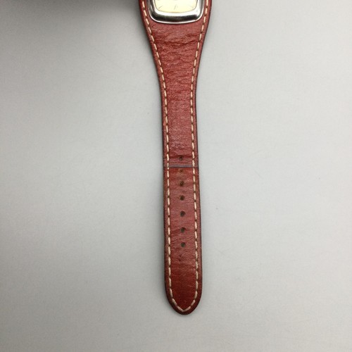 Fossil Watch Women 30mm ES-9731 Silver Tone Date Red Leather Band New Battery - Picture 7 of 14