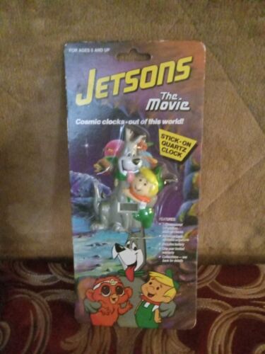 Vintage 1990 Jetsons The Movie Character Stick On Clock in Original Package - Picture 1 of 5
