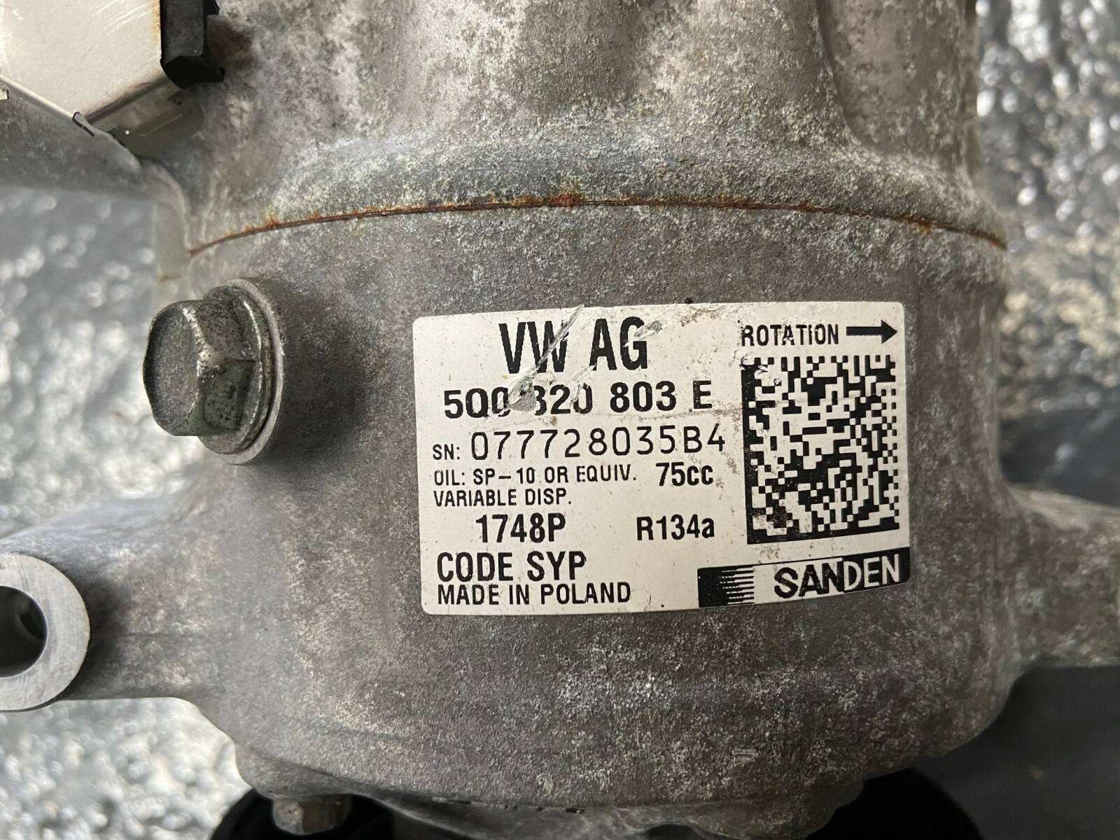 VW Polo MK5 2015 Audi Seat Aircon Pump 5Q0820803E 36000 Miles eBay