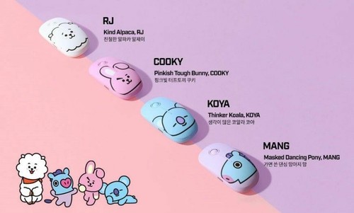BTS BT21 Official Authentic Goods Wireless Silent Mouse by LINEFRIENDS - Zdjęcie 6 z 16
