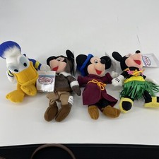 Disney Store 8 Bean Bag Plush Lot of 4 NWT Mickey Mouse Donald Duck