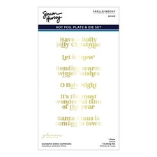 Spellbinders Wonderful Winter Sentiments Glimmer Hot Foil Plate Die Set by ...