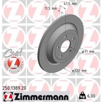 Zimmermann 2X Bremsscheibe Hinten Ø318 Mm Voll FüR Ford USA Mustang Coupe