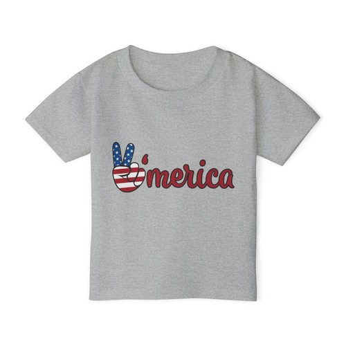 Peaceful 'Merica Toddler T-Shirt | Fun Kids Top for Holidays - Picture 10 of 29