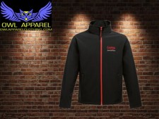 Gardner Engines Soft Shell Jacket Black/Red NEW (Sm TO 3XL)