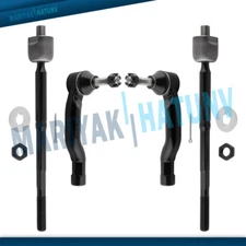 Front Inner & Outer Tie Rod Kit For 2004 2005 2006 2007 2008 2009 Toyota Prius