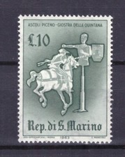 Francobolli San Marino 1963 Giostre e Tornei 10 L. MNH  SAS637
