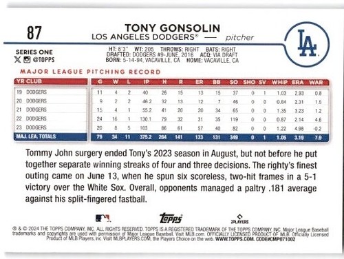 2024 TOPPS SERIES 1 #1-175 You Pick-Complete Your Set 30% OFF 5 OR MORE - Picture 175 of 351