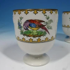 Copeland Late Spode - Vienna Bird Center - 3 Footed Egg Cups - 3¼ inches high