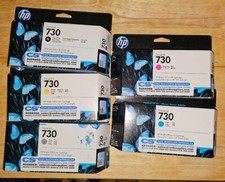 Lot 5 HP 730 DesignJet Printer Ink Cartridges Photo Black Magenta C9372A exp2022