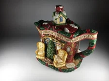 Flitz and Floyd Omnibus Twas the Night Before Christmas Decorative Teapot