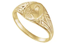 14K Yellow Gold St. Therese of the Child Jesus of Lisieux Ring Holiday Sale