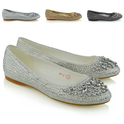 sparkly flat pumps