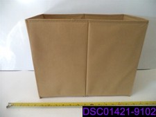Collapsible Storage Bin Box Light Brown 8-1/2" x 8-1/2" x 14-1/2"