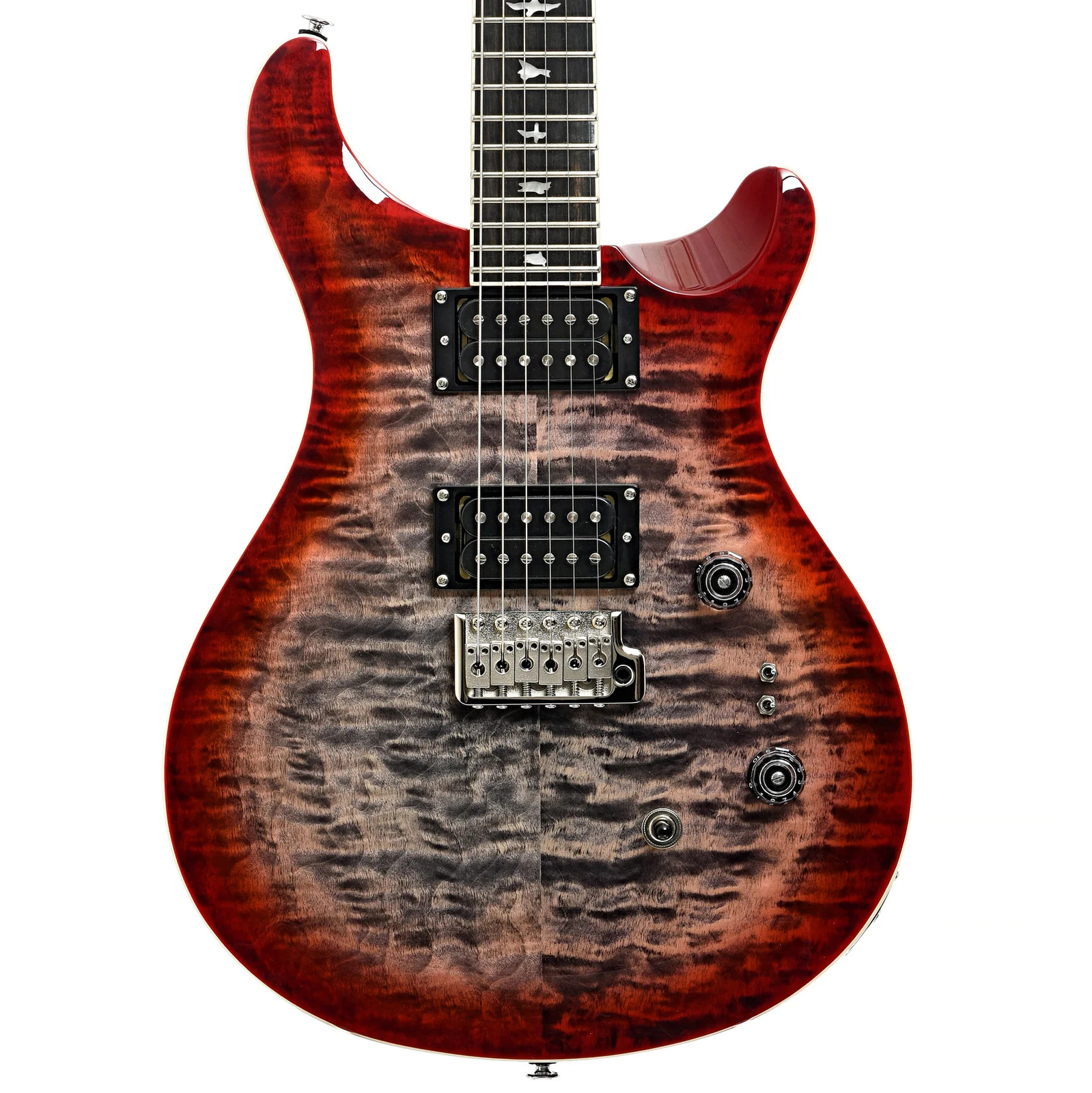 Электрогитара PRS SE Custom 24-08, Гриф из черного дерева, Угольно-вишневый Burst