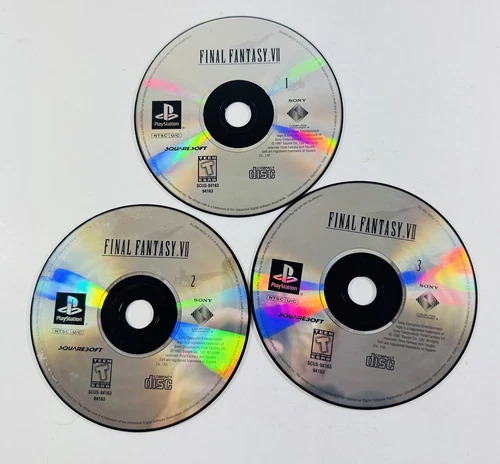 Final Fantasy VII 7 (Sony PlayStation 1 PS1, 1997) DISC 1-3 Discs Only ML391